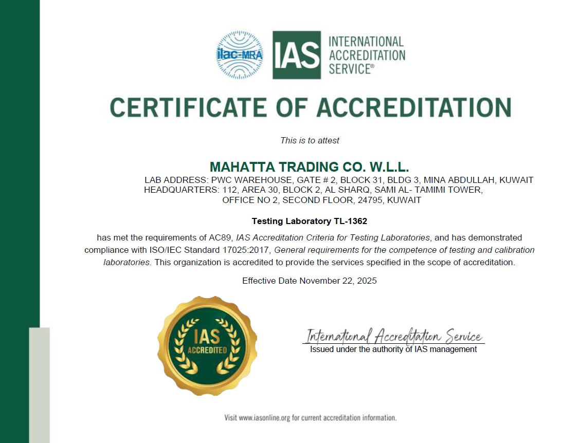 Laboratory Certificate 1
